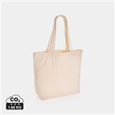 Sac shopping en toile 240g/m² recyclée non teinté Aware™, blanc cassé