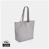 Impact Aware™ 240 gsm rcanvas shopper w/pocket undyed, grey