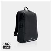 Swiss Peak AWARE™ RFID and USB A laptop backpack, black