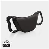 Bolsa bandolera Crescent AWARE™ de RPET, negro