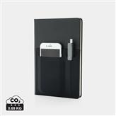 A5 Deluxe notebook with smart pockets, black