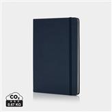 Deluxe hardcover PU A5 notitieboek, donkerblauw