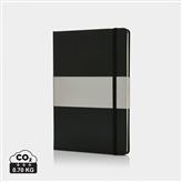 Libreta A5 deluxe con tapa dura, negro