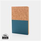 A5 cork & kraft notebook, blue