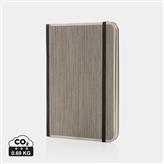 Treeline A5 wooden cover deluxe notebook, grey