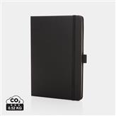 Libreta clásica Sam A5 de piel regenerada certificación RCS, negro