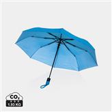 21" Impact AWARE™ 190T mini auto open umbrella, tranquil blue