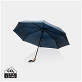 Mini ombrello bambù 20.5" rPET pongee 190T Impact AWARE™, blu navy