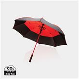 27" Impact AWARE™ RPET 190T auto open stormproof paraplu, rood