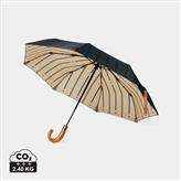 VINGA Bosler AWARE™ recycled pet 21" foldable umbrella, black