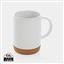 Ceramic mug with cork base 280ml, white