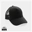 Impact AWARE™ Brushed rcotton 5 panel trucker cap 190gr, black