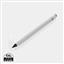 Bolígrafo sin tinta de aluminio con goma, blanco