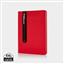 Basic A5 notatbok med hardcover og stylus penn, rød