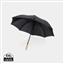 27" Impact AWARE™ RPET 190T auto open bamboo umbrella, black